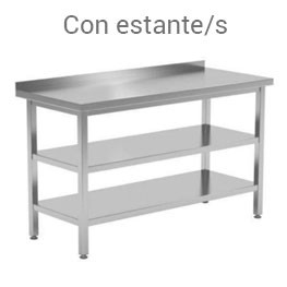 Catálogo Mesa de acero inox con estantes - Pepebar